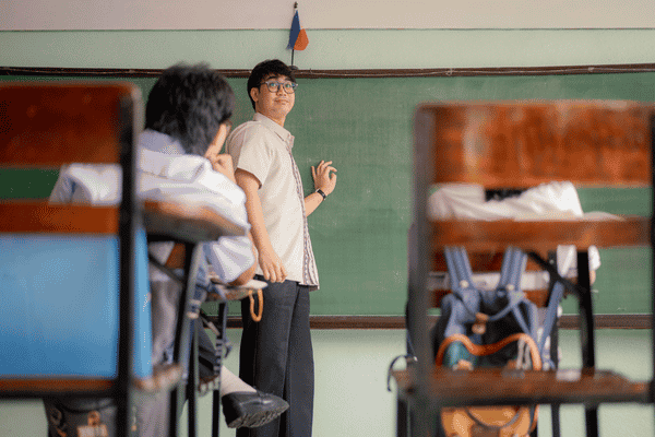 adults learning in class